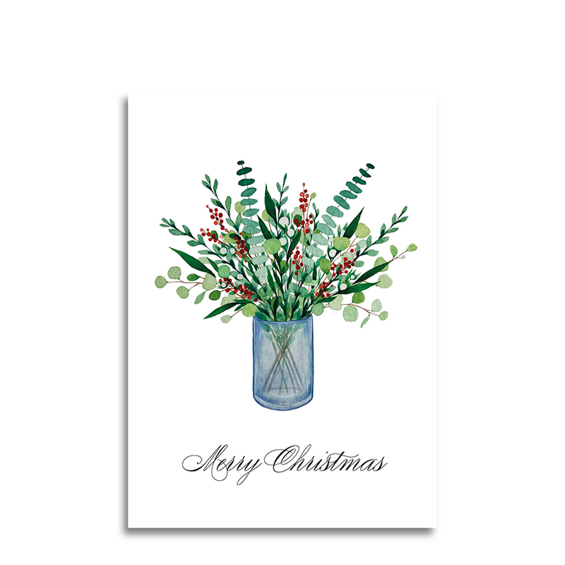 Laden Sie das Bild in Galerie -Viewer, Art by andu wenskaart christmas vase