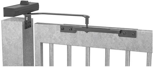 Cargue la imagen en el visor de la galería, Assa abloy dc680g deurdranger voor toegangspoorten en tuinhekken | incl. glijarm voor breedtes van 600 mm tot 1400 mm | kleur zilver ev1. | 180-20 ° - a000399976