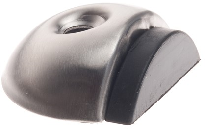 ギャラリービューアに画像をロードする, Assa abloy rvs deurstopper | halfmaan vloerdeurstop | ø56 x 48 x 18mm | rubber 8mm | lengte: 48 mm - p000238189-001-001