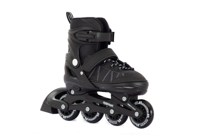 Chargez l'image dans la visionneuse de la galerie, Aventuri verstelbare inline skates semi-softboot zwart maat 38-41 (l)