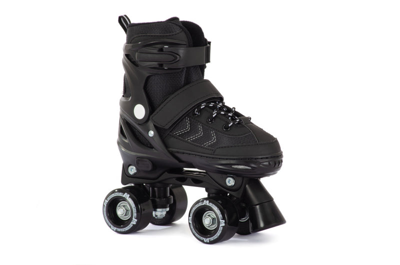 ギャラリービューアに画像をロードする, Aventuri verstelbare rolschaatsen semi-softboot zwart maat 31-34 (s)