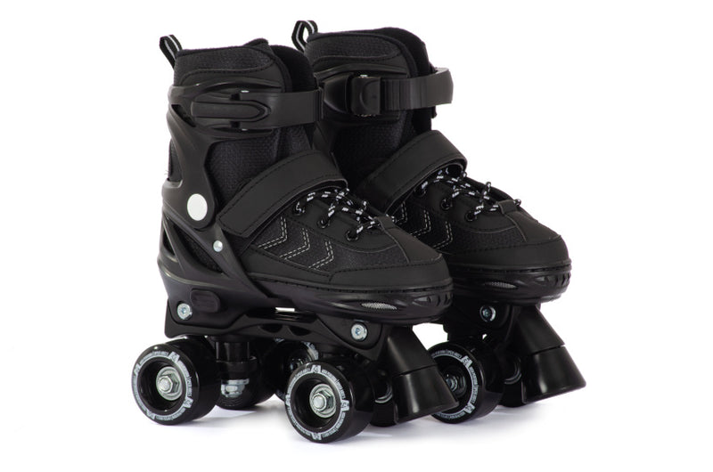 ギャラリービューアに画像をロードする, Aventuri verstelbare rolschaatsen semi-softboot zwart maat 31-34 (s)