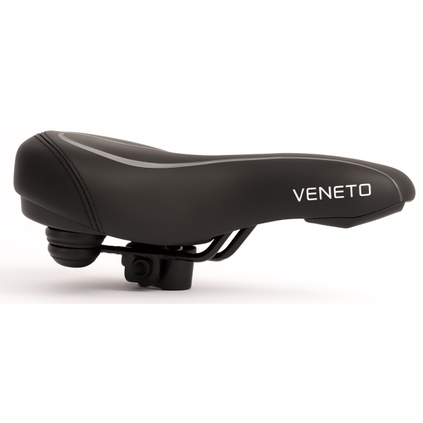 Load image into Gallery viewer, Edge fietszadel veneto incl. oppakbeugel en achterlicht - zwart