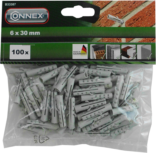 Laden Sie das Bild in Galerie -Viewer, Connex pluggen polyamide 6mm bag 100st - b33387