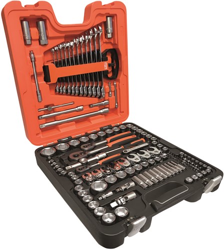 ギャラリービューアに画像をロードする, Bahco 1 4' - 3 8' -1 2' square drive doppenset met combinatie ratelsleutelset - 137 stuks - s137