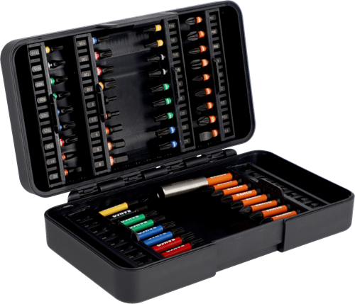 Laden Sie das Bild in Galerie -Viewer, Bahco 66im 54c-1 | 1 4 impact torsie bit set | voor sleuf phillips pozidriv hex torx® tamper robertson schroeven | 54 stuks - 66im 54c-1