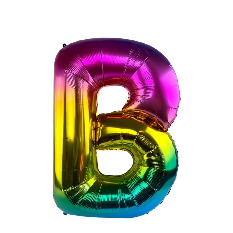 Laden Sie das Bild in Galerie -Viewer, Ballon folie letter b rainbow 86cm