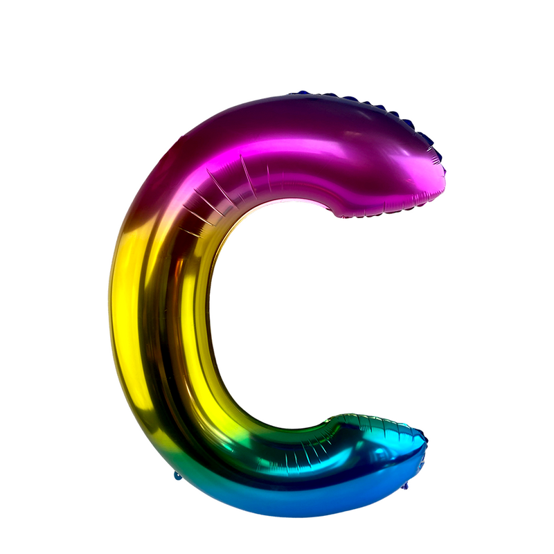 Chargez l'image dans la visionneuse de la galerie, Ballon folie letter c rainbow 86cm