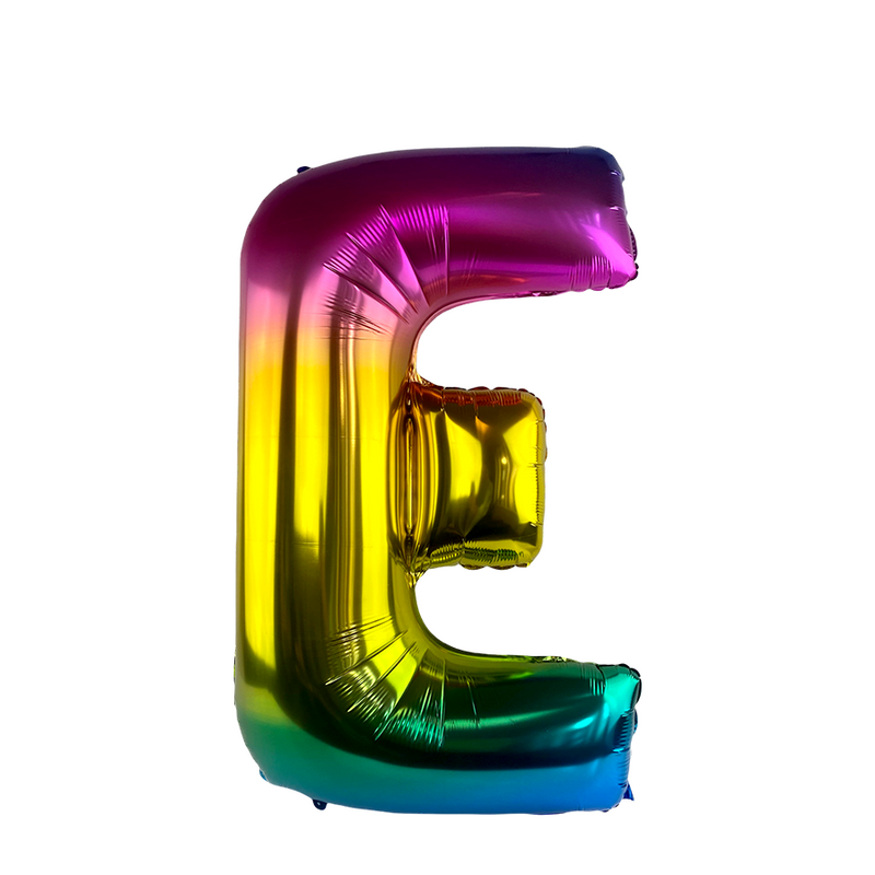 Chargez l'image dans la visionneuse de la galerie, Ballon folie letter e rainbow 86cm