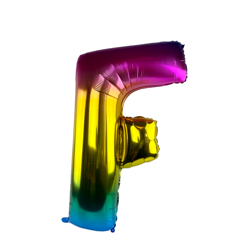 Afbeelding laden in galerijviewer, Ballon folie letter f rainbow 86cm