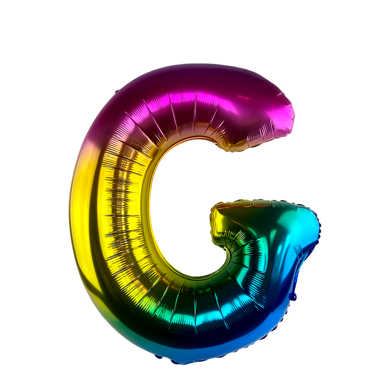 Afbeelding laden in galerijviewer, Ballon folie letter g rainbow 86cm