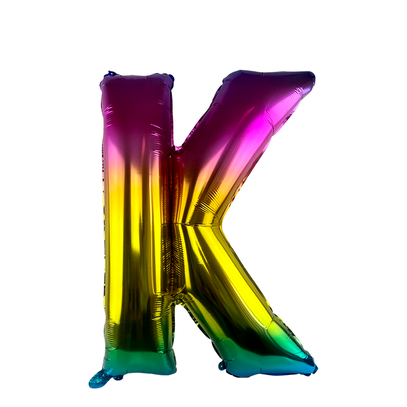 Laden Sie das Bild in Galerie -Viewer, Ballon folie letter k rainbow 86cm