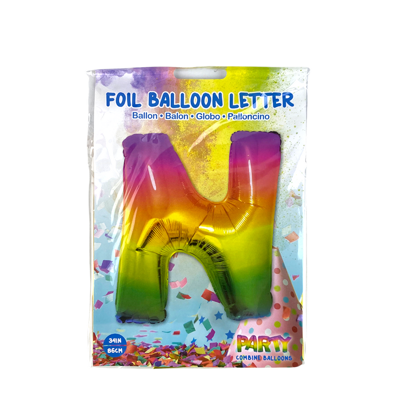 Afbeelding laden in galerijviewer, Ballon folie letter n rainbow 86cm