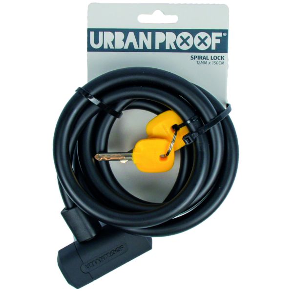 Load image into Gallery viewer, Urbanproof spiraalslot 12mm*150cm zwart