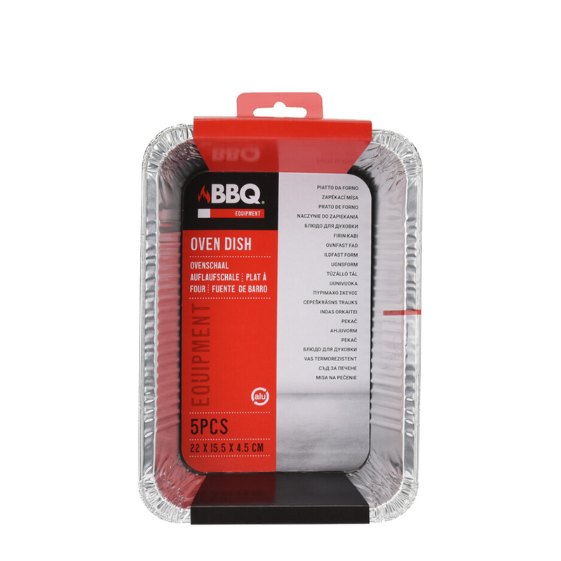Load image into Gallery viewer, Bbq barbecue ovenschaal aluminium 22x15,5x4,5cm 5 stuks
