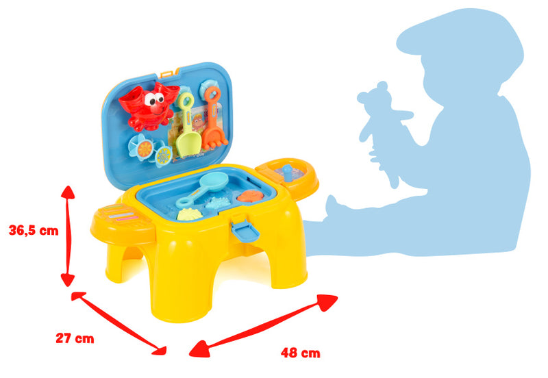 Load image into Gallery viewer, Beach toys compact zand- en watertafel met accessoires 16-delig