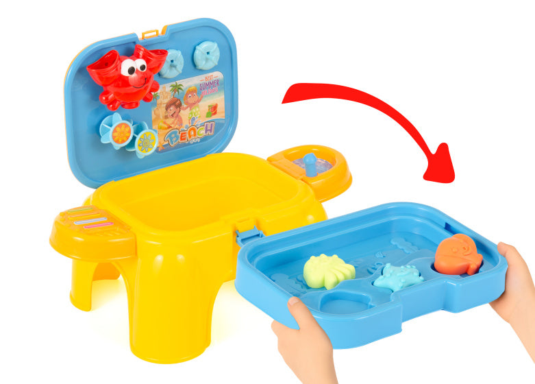 Load image into Gallery viewer, Beach toys compact zand- en watertafel met accessoires 16-delig