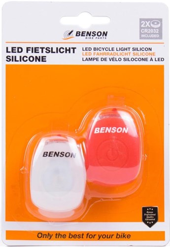 Load image into Gallery viewer, Enzo benson led fietslampset 2 delig rood wit - 5700337