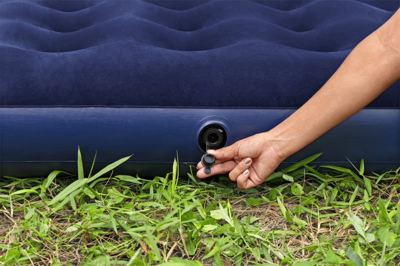 Load image into Gallery viewer, Bestway Flocked 22 Full Luchtbed 191 x 137 cm Blauw