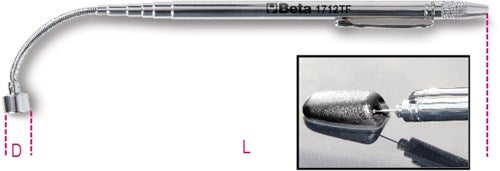 Afbeelding laden in galerijviewer, Beta telescopische magneet met flexibele kop 1712tf - 017120600