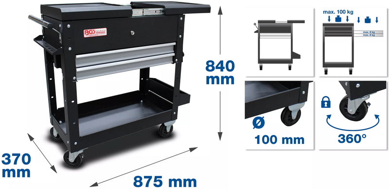 ギャラリービューアに画像をロードする, Bgs technic workshop trolley 2 drawers