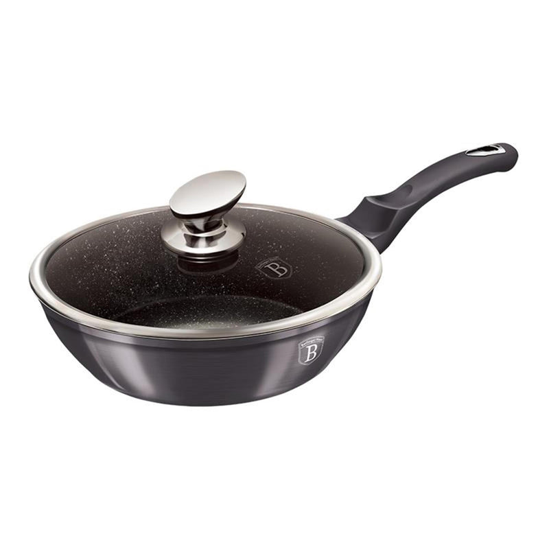 ギャラリービューアに画像をロードする, Berlingerhaus hapjespan met deksel 24cm metallic line carbon pro edition inductie
