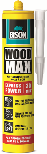 ギャラリービューアに画像をロードする, Bison wood max® express power koker 380 g, extreem snel, voor alle houtsoorten, d4, hoge aanvangshechting, hecht hout aan bijna alle soorten ondergronden