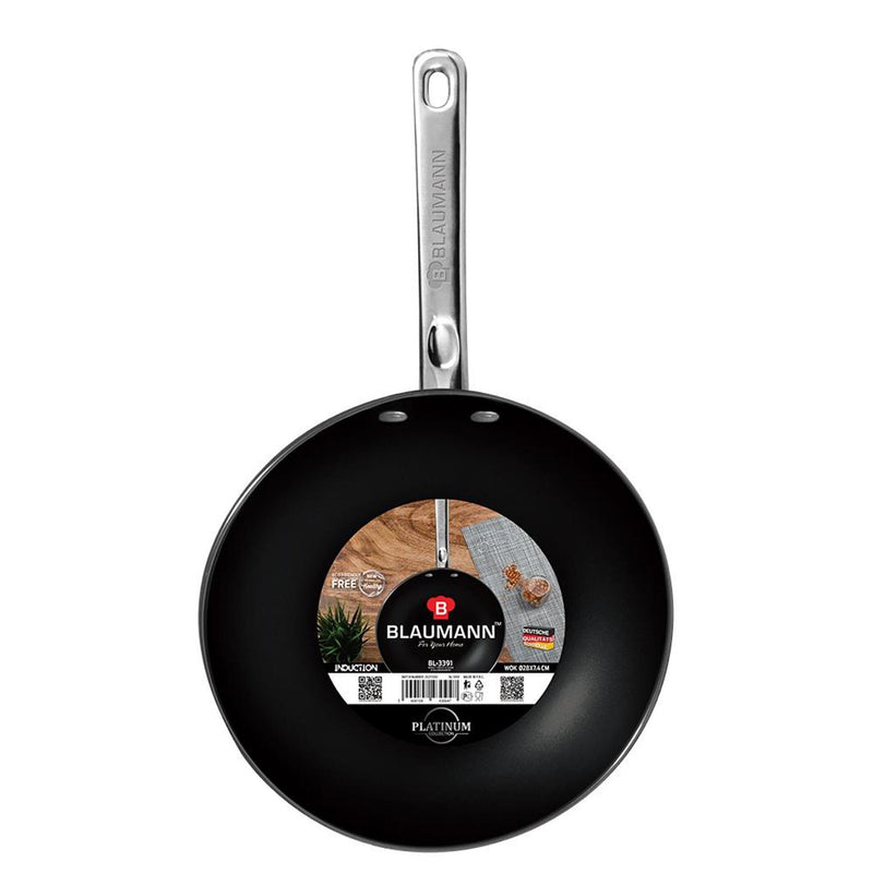 Load image into Gallery viewer, Blaumann platinum wokpan 28cm