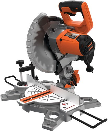 Load image into Gallery viewer, Black+decker bes702 1500w 216mm afkort- en verstekzaag | 1x zaagblad 24 hardmetalen tanden | stofzak - bes702-qs