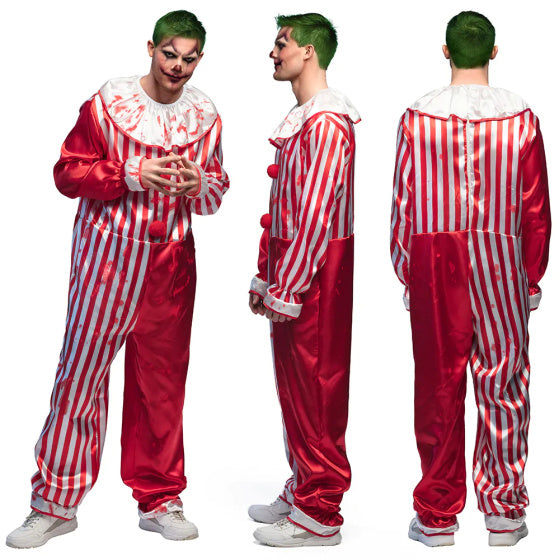 Load image into Gallery viewer, Boland Killer clown kostuum heren rood wit maat 58 60 (XXL)