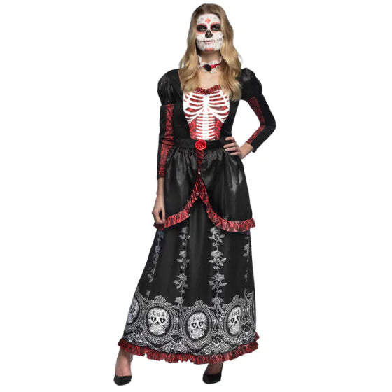 Load image into Gallery viewer, Boland señora adriana halloween kostuum dames zwart rood maat 44 46