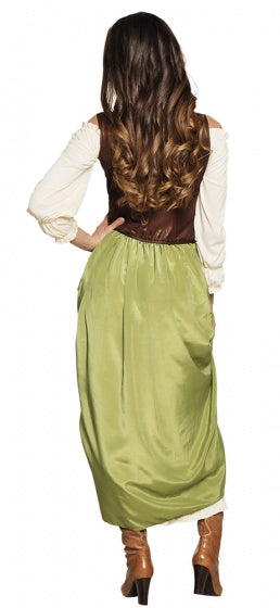 Load image into Gallery viewer, Boland Verkleedpak Village Wench Dames Groen Maat 36 38