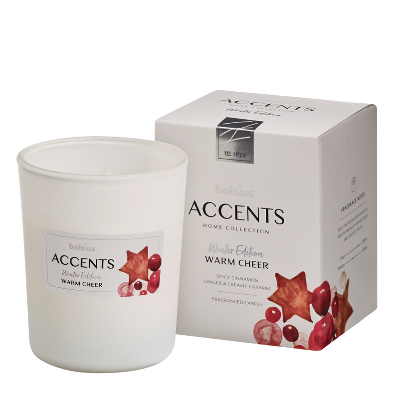Cargue la imagen en el visor de la galería, Bolsius geurglas accents warm cheer 92 76mm