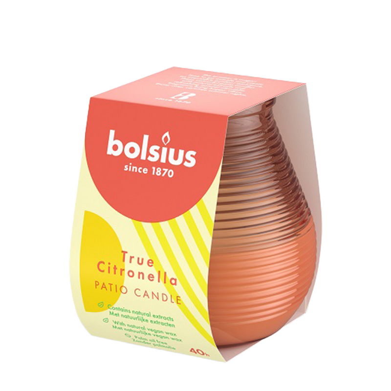Load image into Gallery viewer, Bolsius outdoor patiolight true citronella koraal 94 91mm
