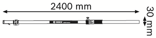 Afbeelding laden in galerijviewer, Bosch accessoires statief houder bevestiging meetlat gr 240 ((tot 240 cm, 2 secties))