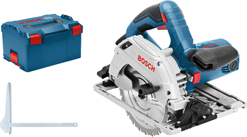 Chargez l'image dans la visionneuse de la galerie, Bosch blauw gks 55+ gce + fsn 1400 professional cirkelzaag | set | 1350 w | 1 x geleiderail | 165 mm zaagblad - 0615990m91
