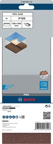 Load image into Gallery viewer, Bosch accessoires 3 banden 100x560 x440, best for wood+paint , k100 - 2608606116