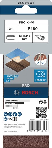 Afbeelding laden in galerijviewer, Bosch accessoires 3 banden 65x410 x440, best for wood+paint , k180 - 2608606021