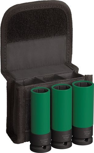 Cargue la imagen en el visor de la galería, Bosch accessoires 3-delige doppenset | 85 mm, 17; 19; 21 mm 1 2 extra diep - 2608003033
