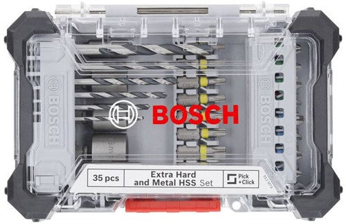Laden Sie das Bild in Galerie -Viewer, Bosch accessoires 35-delige set boor en schroefbit mixed for metal (displayvariant) - 2607017726