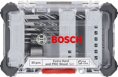 Laden Sie das Bild in Galerie -Viewer, Bosch accessoires 35-delige set boor en schroefbit mixed for wood (displayvariant) - 2607017725