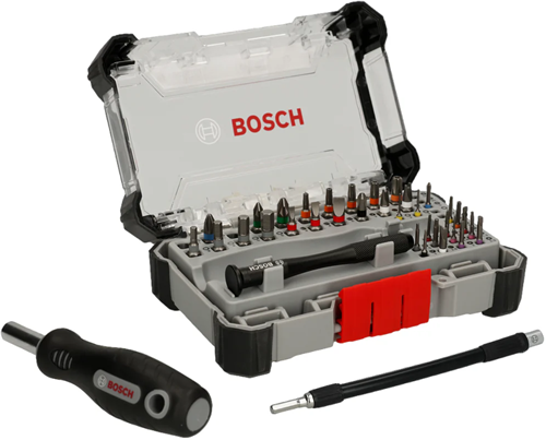 Laden Sie das Bild in Galerie -Viewer, Bosch accessoires 43-delige precisie bitset + flexibele as - 2607002837