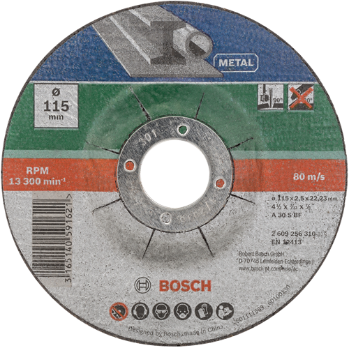 Afbeelding laden in galerijviewer, Bosch accessoires bosch slijpschijven set - voor metaal - 115 x 2,5 mm - gebogen - 5 stuks