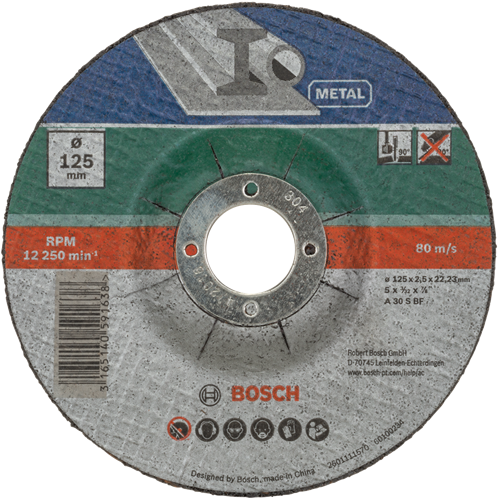 Chargez l'image dans la visionneuse de la galerie, Bosch accessoires bosch slijpschijven set - voor metaal - 125 x 2,5 mm - gebogen - 5 stuks