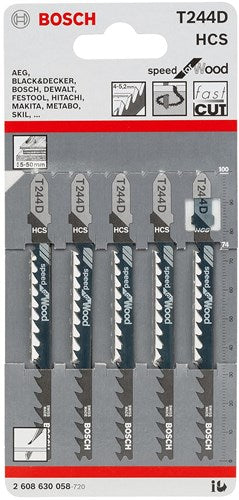 Laden Sie das Bild in Galerie -Viewer, Bosch accessoires 5x speed voor hout decoupeerzaagblad t244d - 2608630058