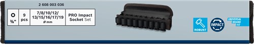 Chargez l'image dans la visionneuse de la galerie, Bosch accessoires bosch professional pro impact krachtdoppenset kort 3 8 9-delig - 2608003036