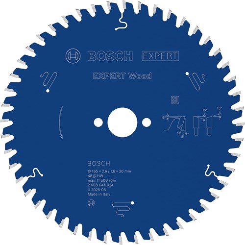 Load image into Gallery viewer, Bosch accessoires cirkelzaagblad expert for wood 165x20x2.6 1.6x48t (voor o.a gkt 55 gce) - 2608644024