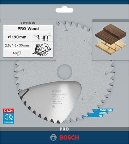 Load image into Gallery viewer, Bosch accessoires cirkelzaagblad optiline wood 190x30x2,6 mm, 48 1st - 2608640617