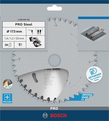 Load image into Gallery viewer, Bosch accessoires cirkelzaagblad | standard for steel | 173 mm | t36 2608837750