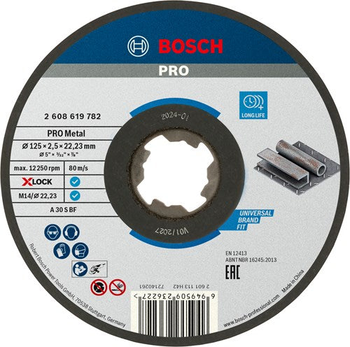 Afbeelding laden in galerijviewer, Bosch accessoires doorslijpschijf metaal x-lock 125x2.5mm - 2608619782